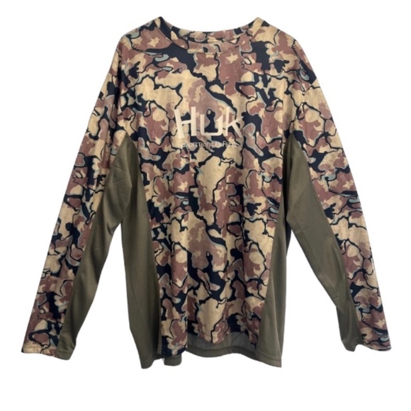 Huk Camo Long Sleeve Performance Fishing Shirt - Picture 1 of 2